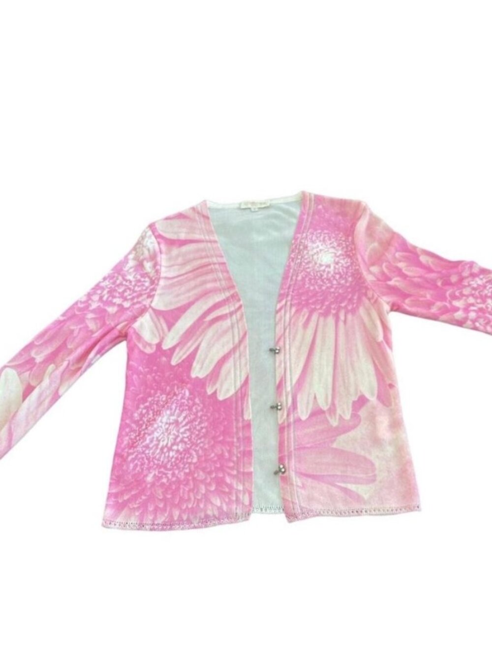 RARE Roberto Cavalli Vintage Pink Floral Cardigan from early 2000s